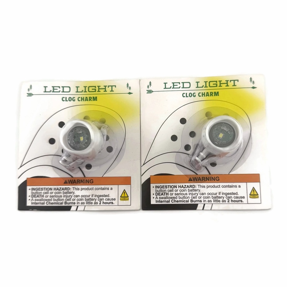 Vivitar LED Light Clog Charms - Set of 2 White